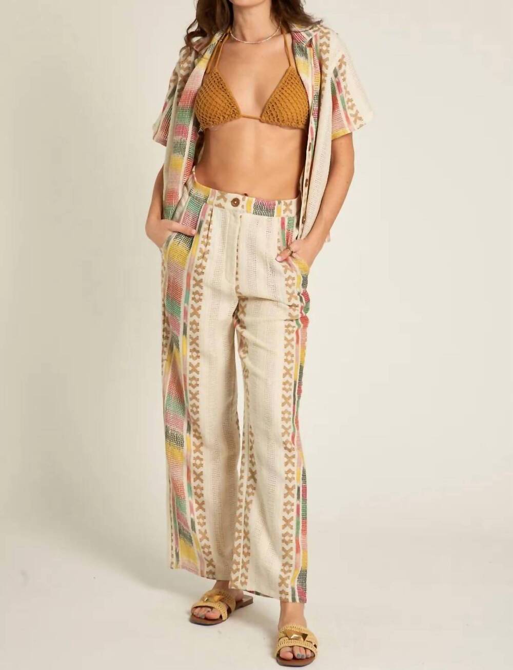 NEW EN CREME beach days set in ivory multi